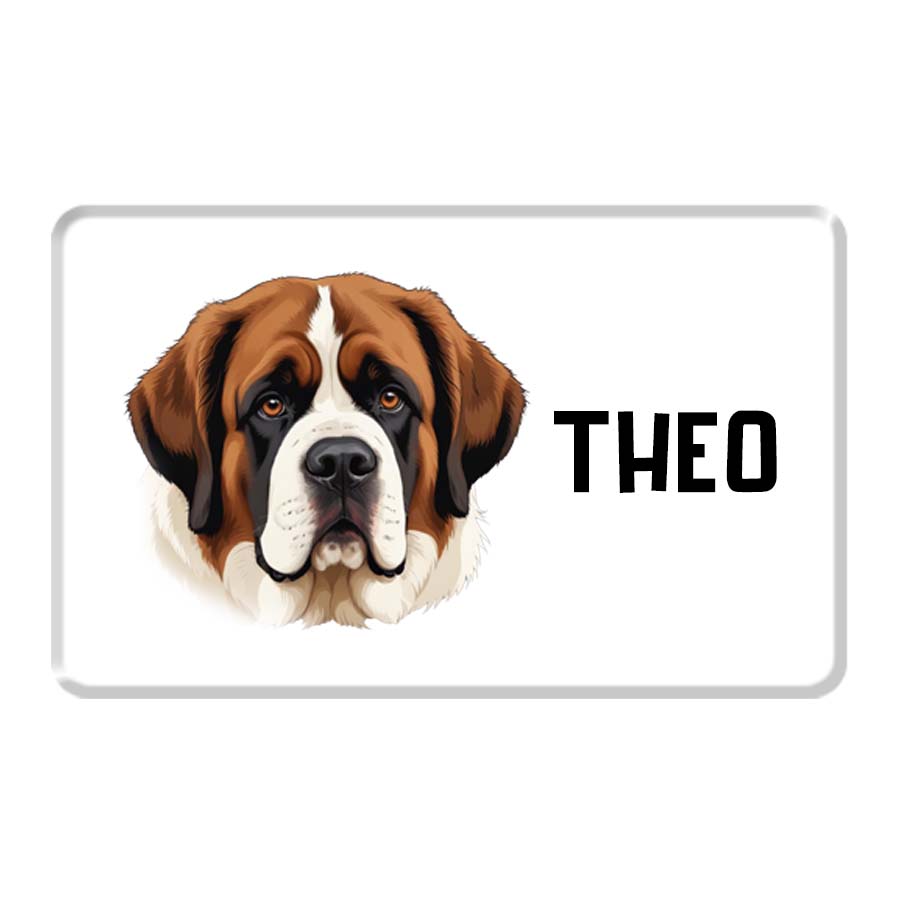 Personalized Pet Breed Fridge Magnet - Saint Bernard