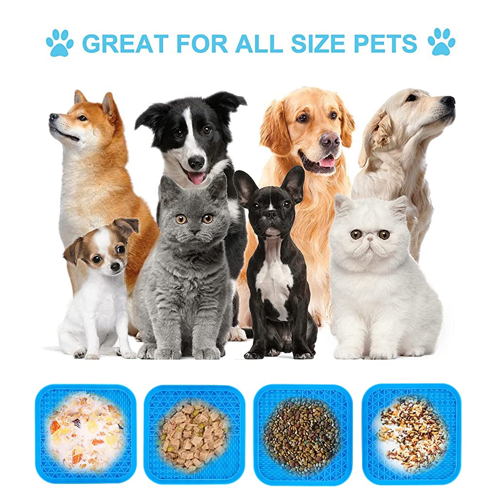 Slow Feeding Silicon Lick Mat for Dogs Cat- Food-Grade Silicon