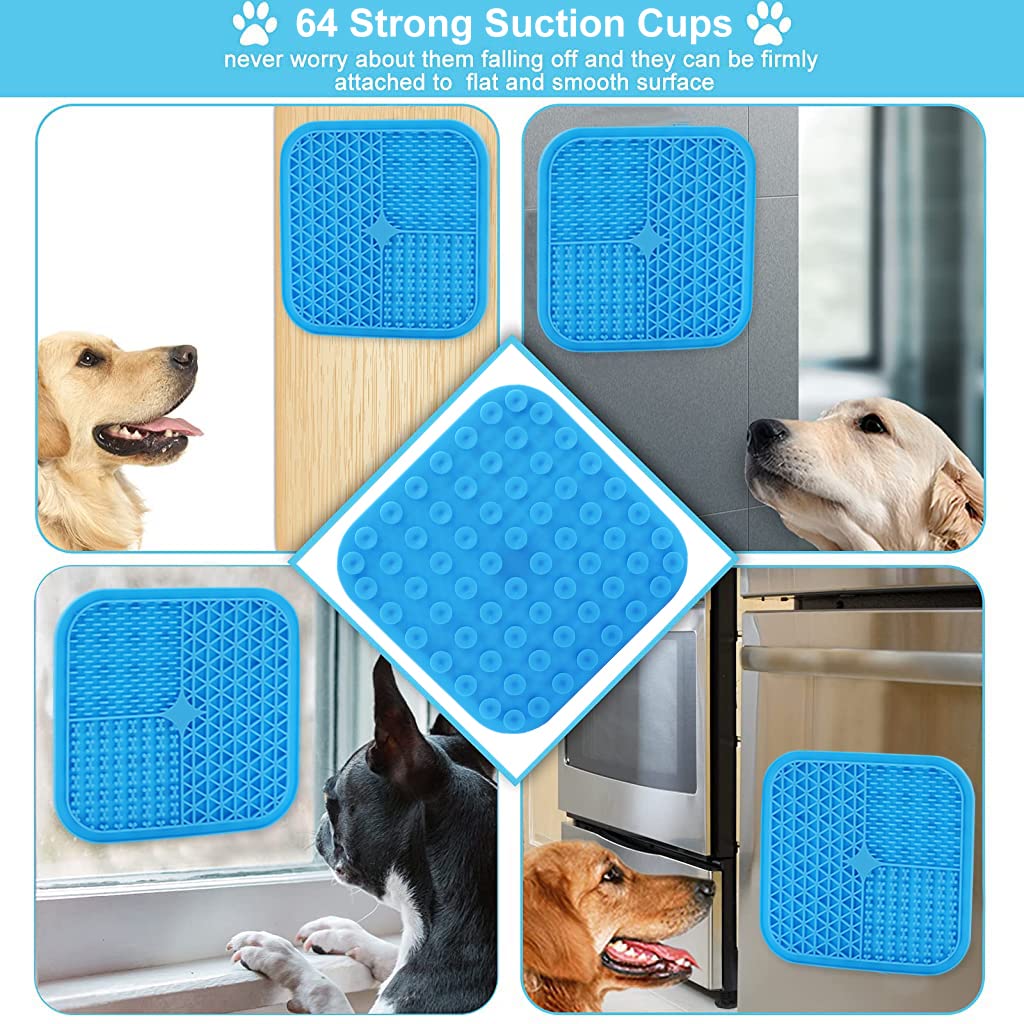 Slow Feeding Silicon Lick Mat for Dogs Cat- Food-Grade Silicon