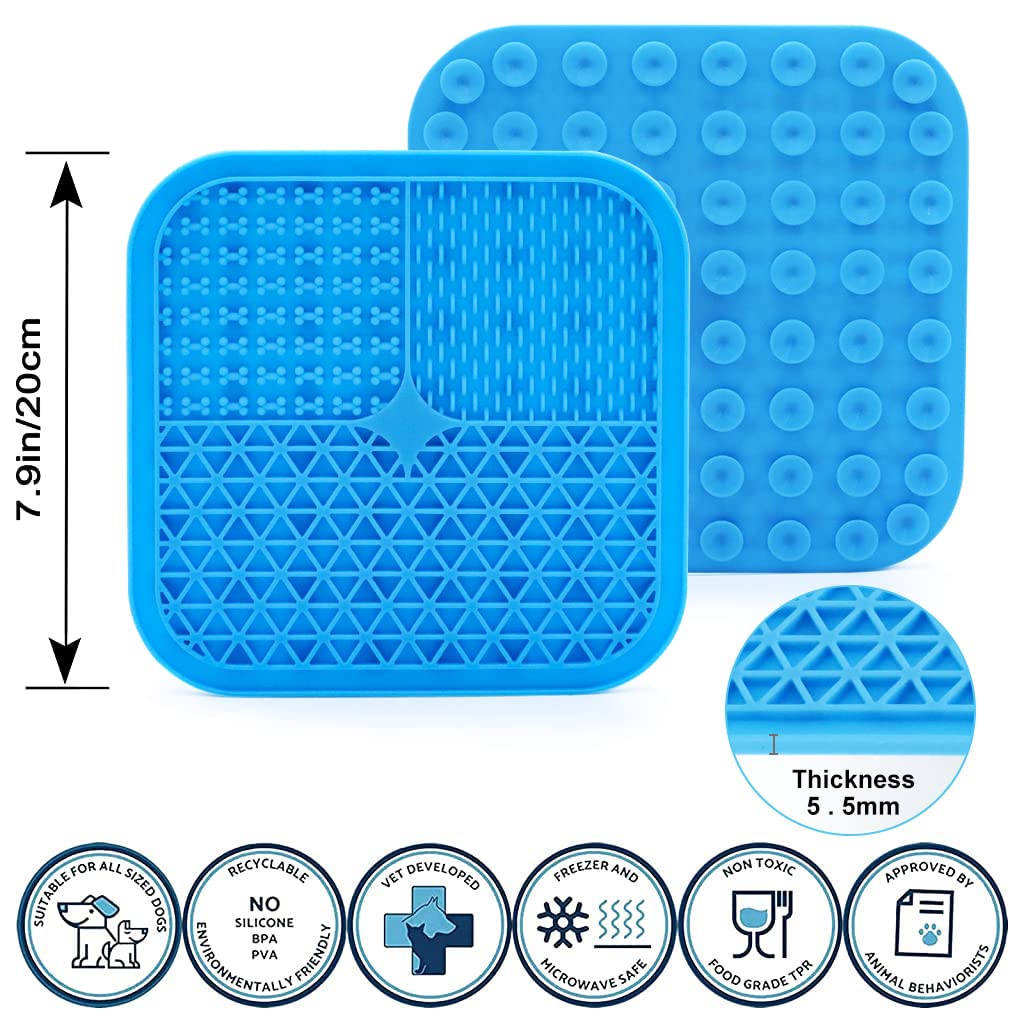 Slow Feeding Silicon Lick Mat for Dogs Cat- Food-Grade Silicon