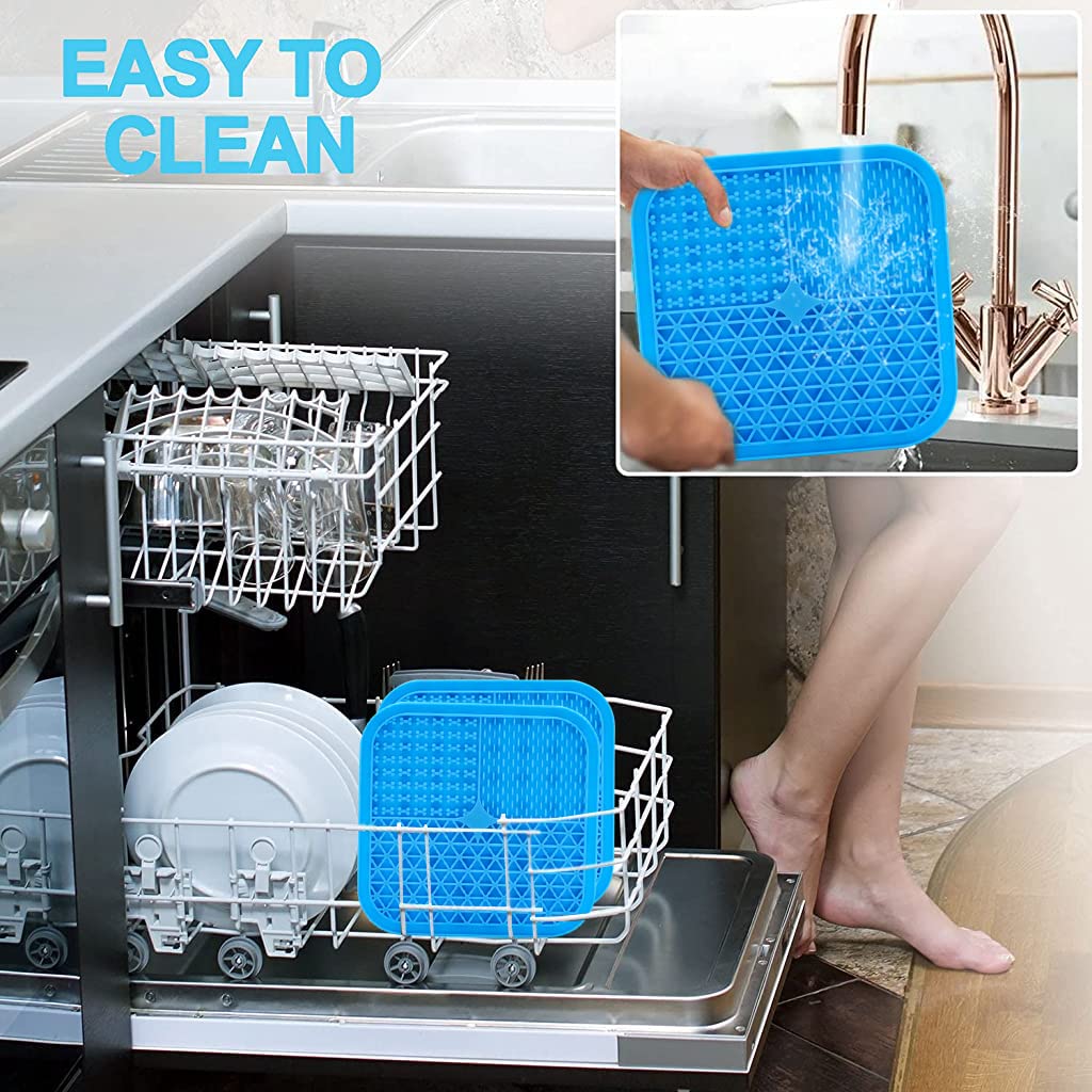 Slow Feeding Silicon Lick Mat for Dogs Cat- Food-Grade Silicon