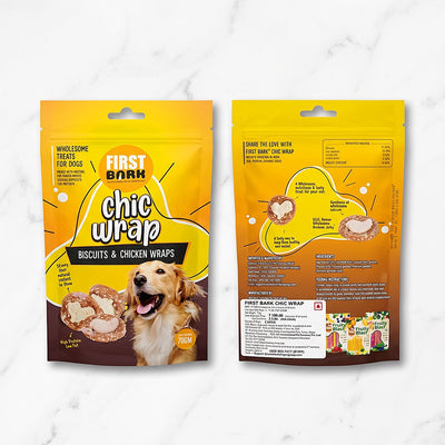 First Bark Chic Wrap — Biscuits & Chicken Wraps Dog Treat