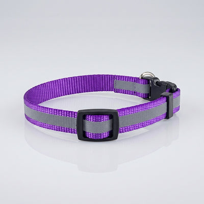 PURPLE Reflective Puppy Collar – 15mm