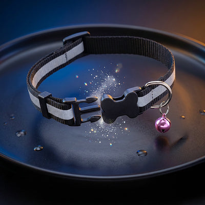 BLACK Reflective Puppy Collar – 15mm