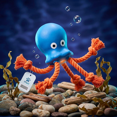 Octo Squeaky Rope Dog Toy
