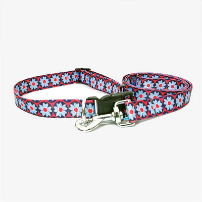 FAIRY FLOWER Graphic Dog Collar and Leash Combo