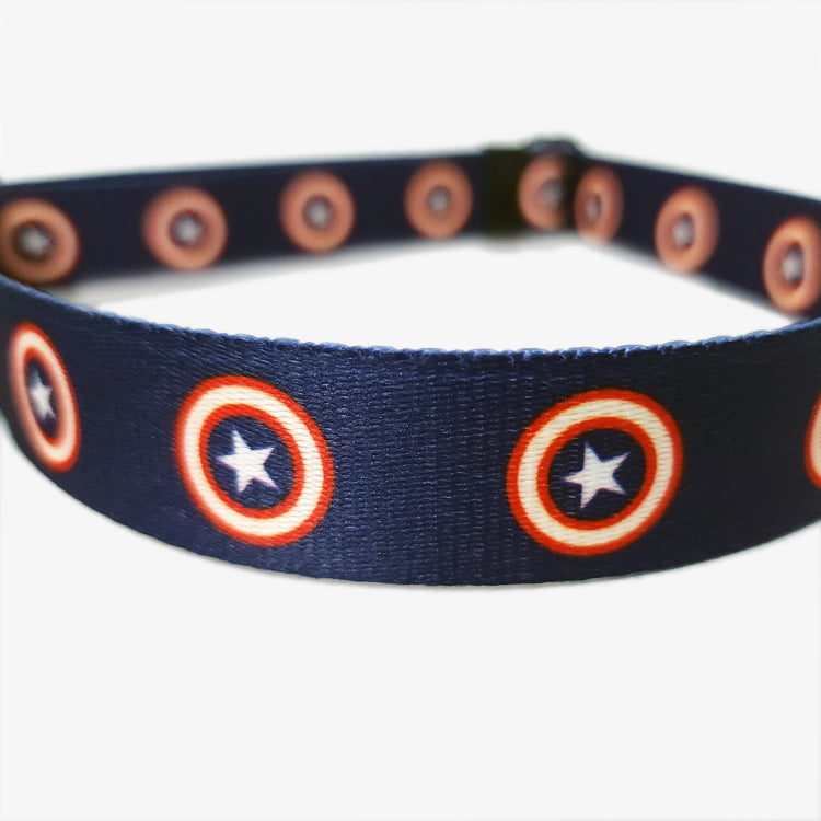 IndiHopShop SUPER HERO Graphic Dog Collar - Furry Captain
