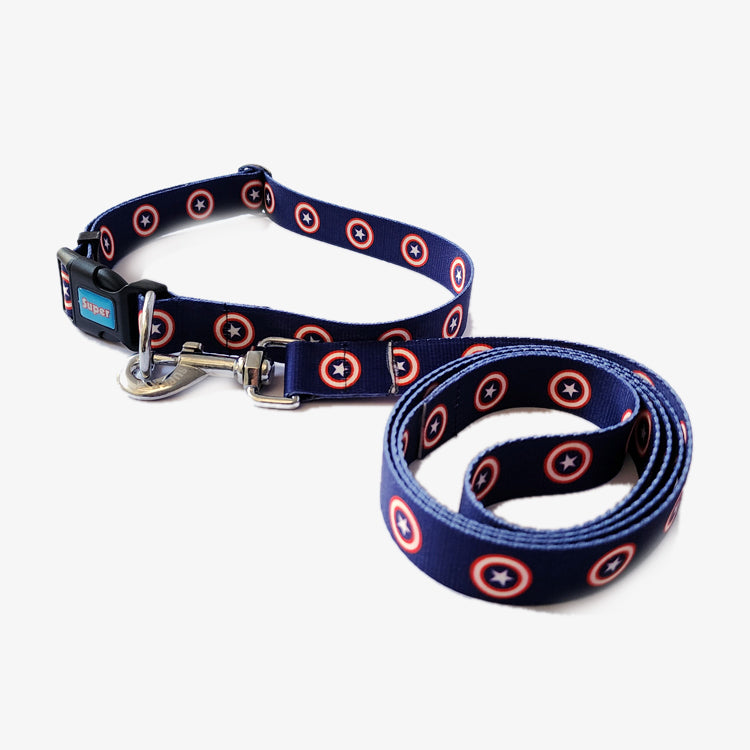 Graphic Collar and Leash Combo - Furry Captain