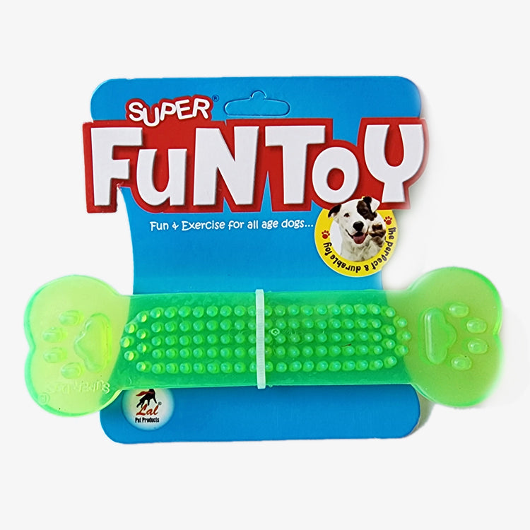 Rubber Dog Chew Fun Bone Teething Toy