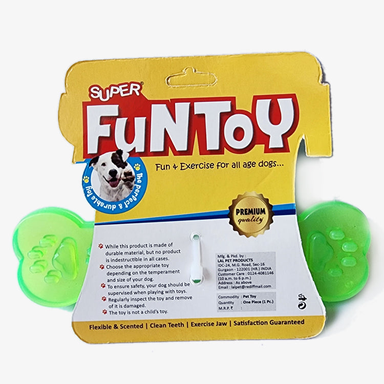 Rubber Dog Chew Fun Bone Teething Toy