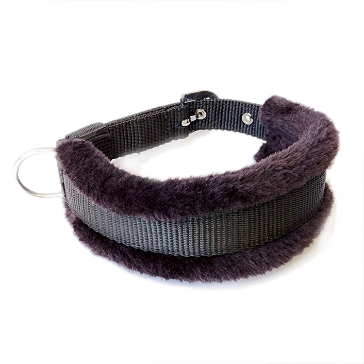 IndiHopShop FUR Nylon Dog Collar - BLACK