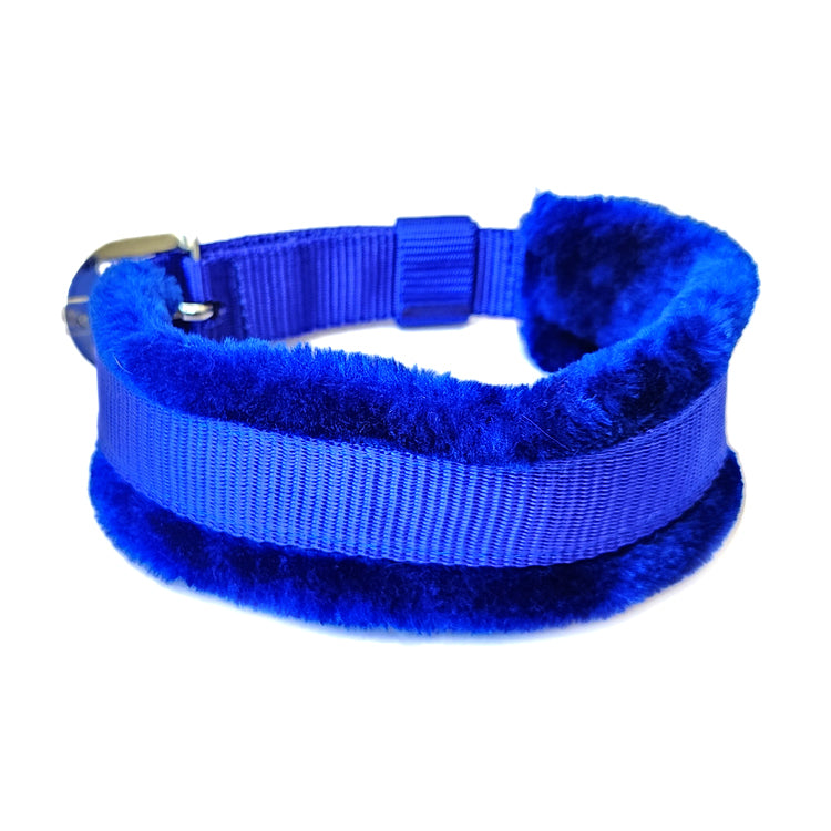 IndiHopShop FUR Nylon Dog Collar - BLUE
