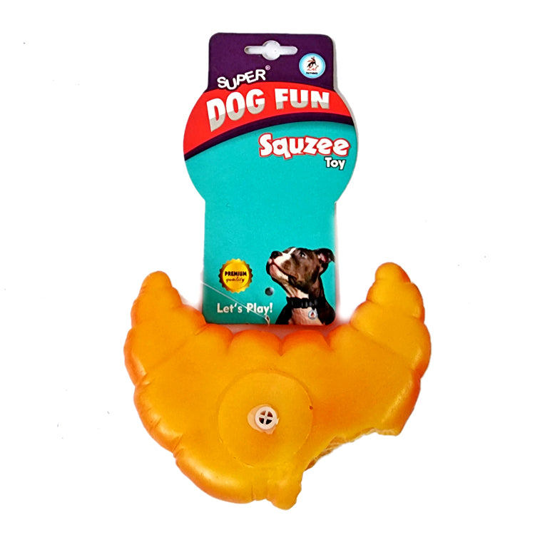 Croissant Natural Latex Rubber Squeaky Dog Toy