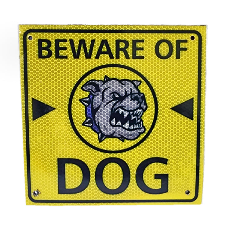 IndiHopShop Glow in the Dark Dog Sign Board (8x8 inch) - BEWARE OF DOG