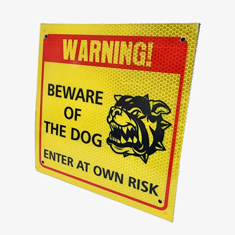 IndiHopShop Glow in the Dark Dog Sign Board (8x8 inch) - ENTER AT YOUR OWN RISK