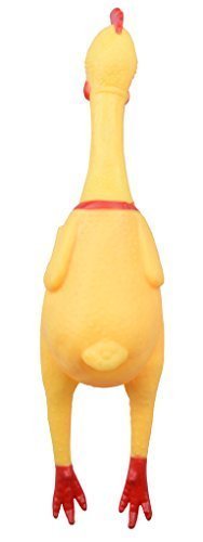 IndiHopShop Dog Rubber Screaming Chicken Squeaker Chew Toy