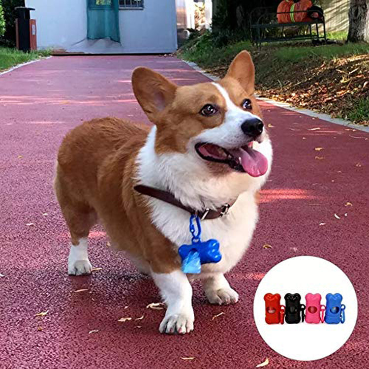 Bone Shaped Waste Poop Clean Bags with Bag Dispenser Box