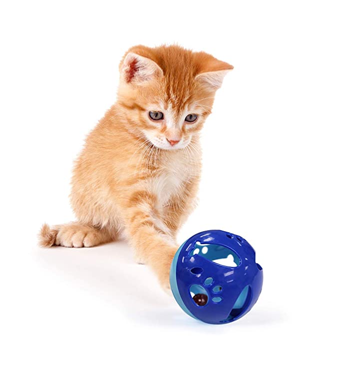 IndiHopShop Colorful Ball Toys with Small Bell for Cat and Kittens (Pack of 2)