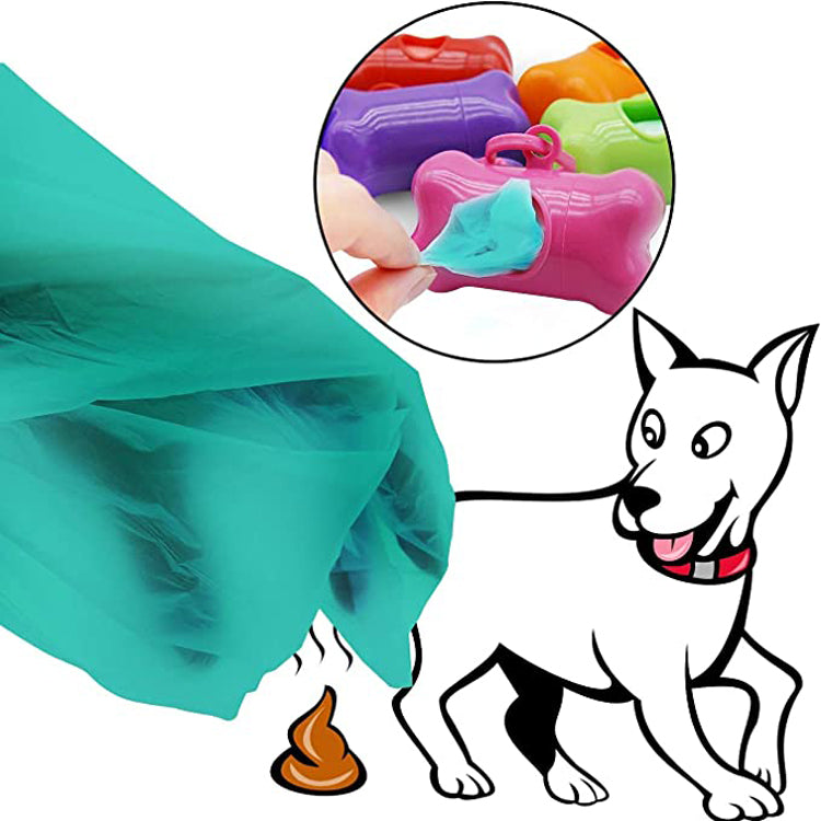 Bone Shaped Waste Poop Clean Bags with Bag Dispenser Box