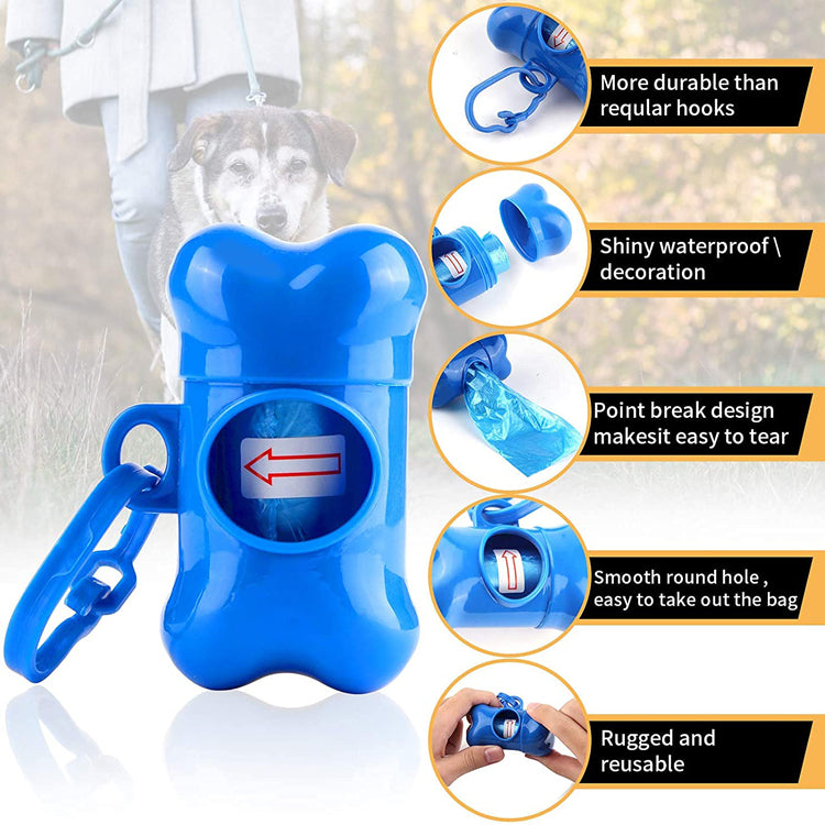 Bone Shaped Waste Poop Clean Bags with Bag Dispenser Box