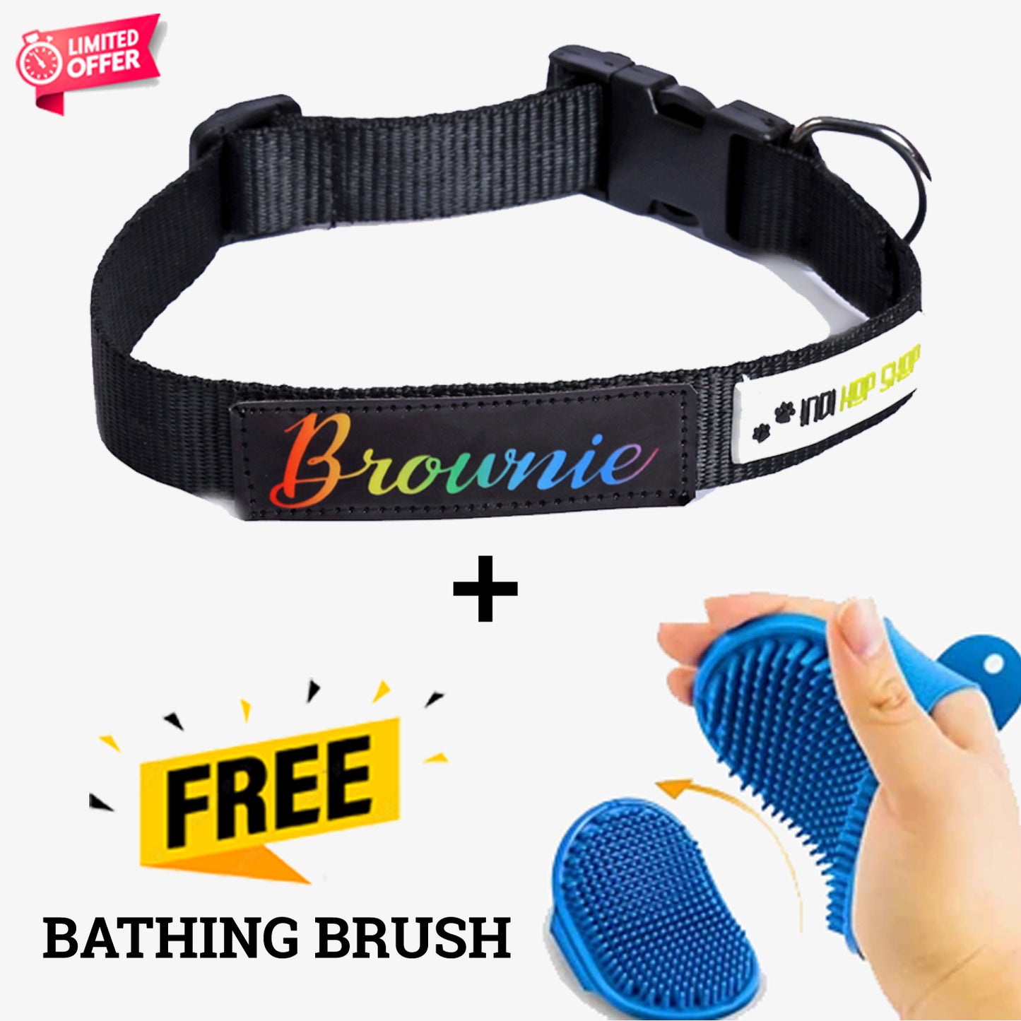 IndiHopShop Personalized Dog Collar