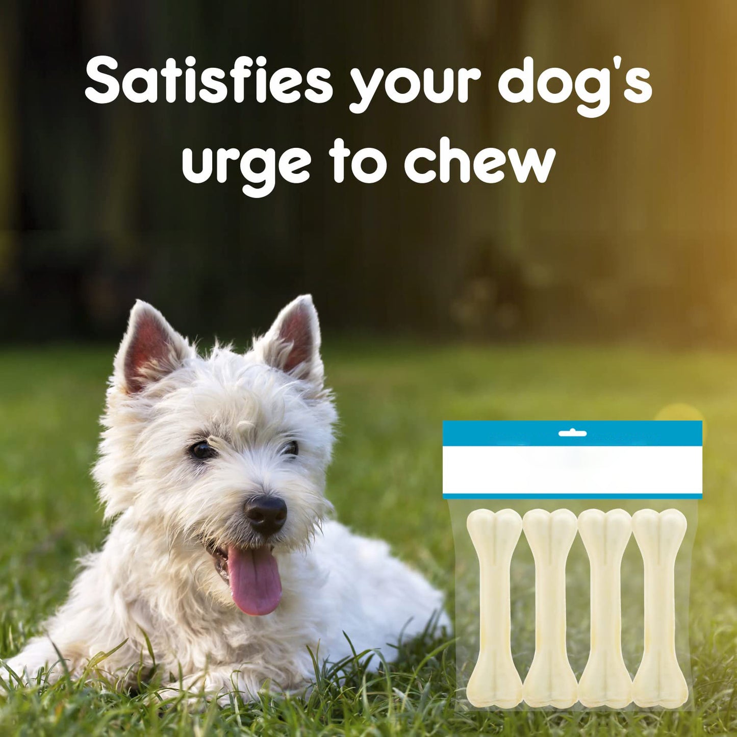 Pressed Milk Added Chew Bones, Dog Treats, 5 inches - Pack of 4 Bones