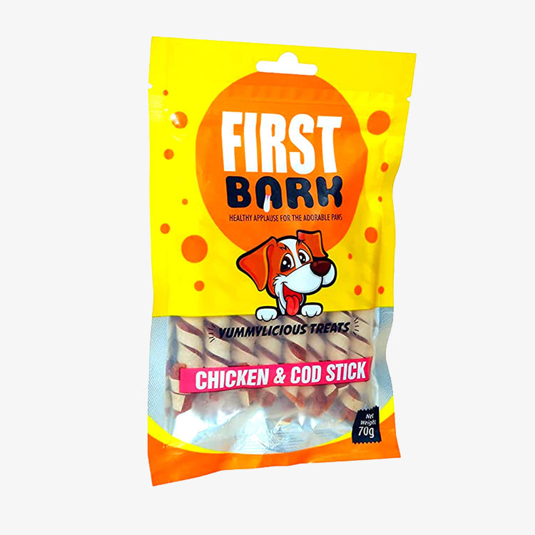 First Bark Chicken and CoD stick - 70 G