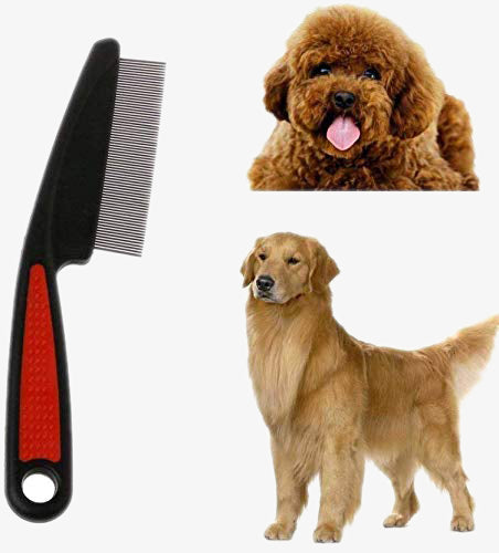 Go Pet Flea Comb for Dogs & Cats - Stainless Steel Fine Teeth