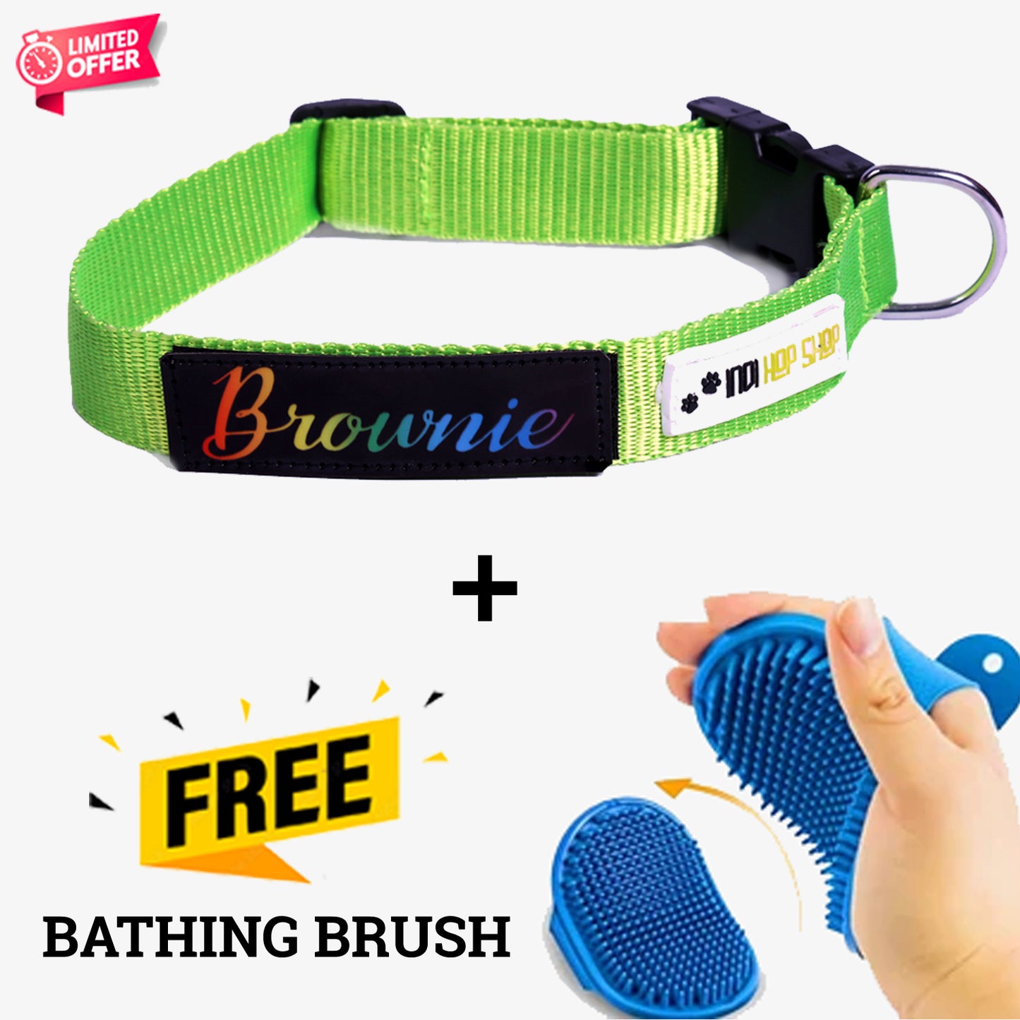 IndiHopShop Personalized Dog Collar