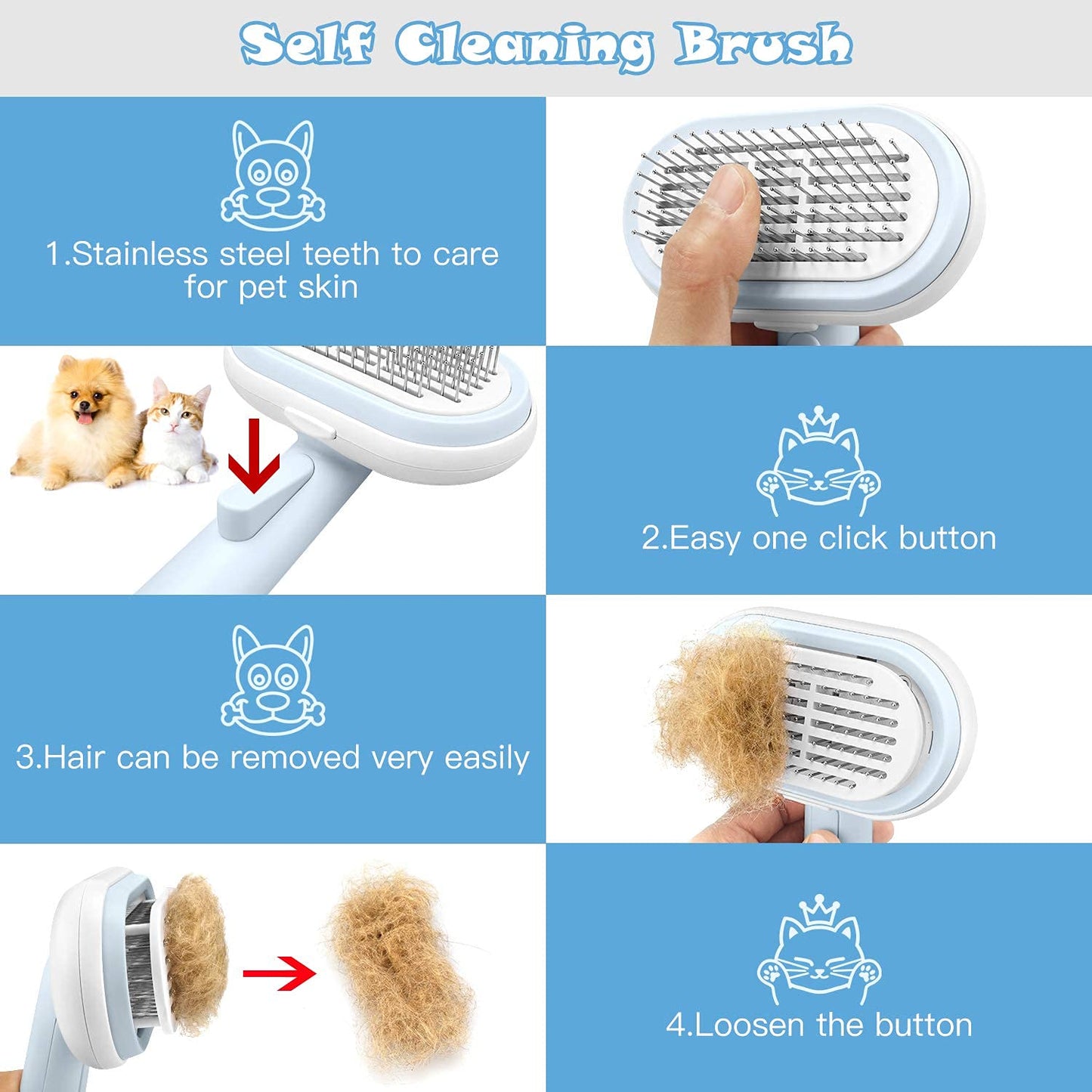 IndiHopShop 5 in 1 Pet Grooming Kit