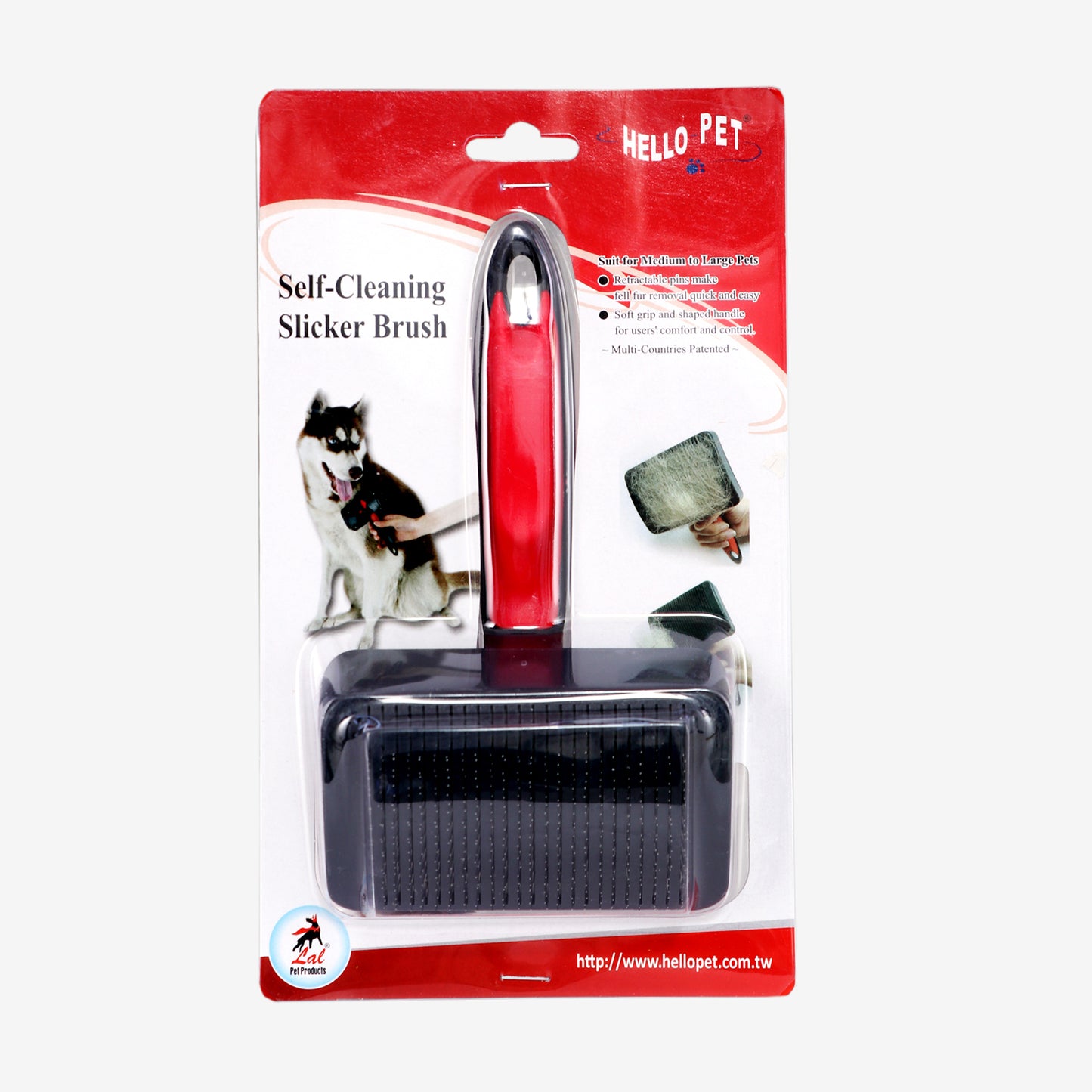 Dog Grooming Auto Slicker Self Cleaning Hair Brush freeshipping - Indihopshop