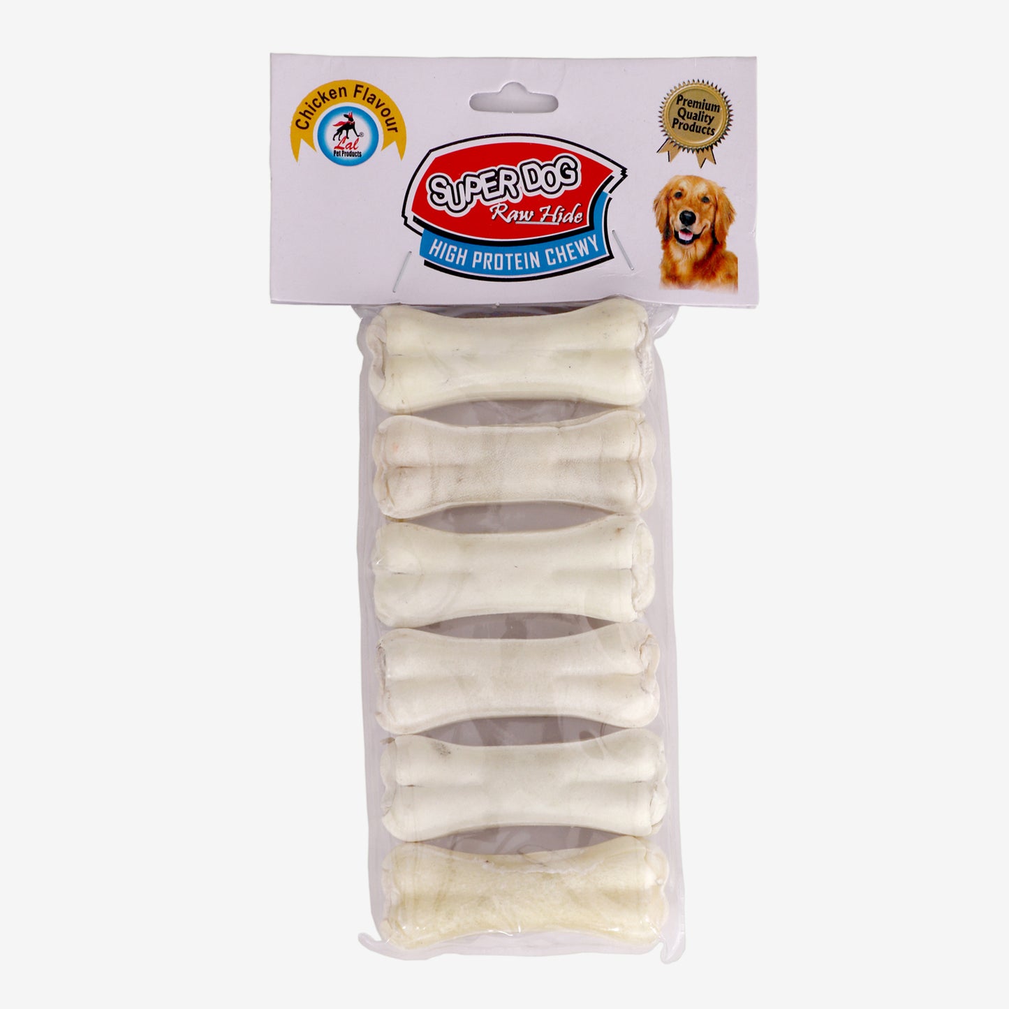 Pressed Dog Bone (3-inch x 6 Pieces) - 250 Gm freeshipping - Indihopshop