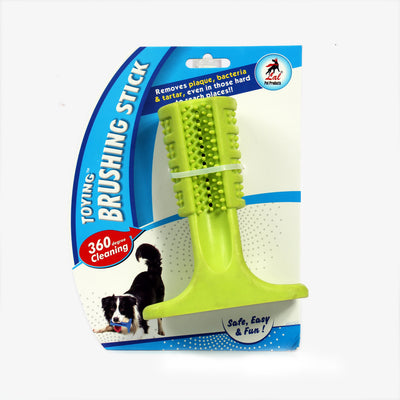 IndiHopShop Dog Toying Brushing Stick Natural Rubber Massager