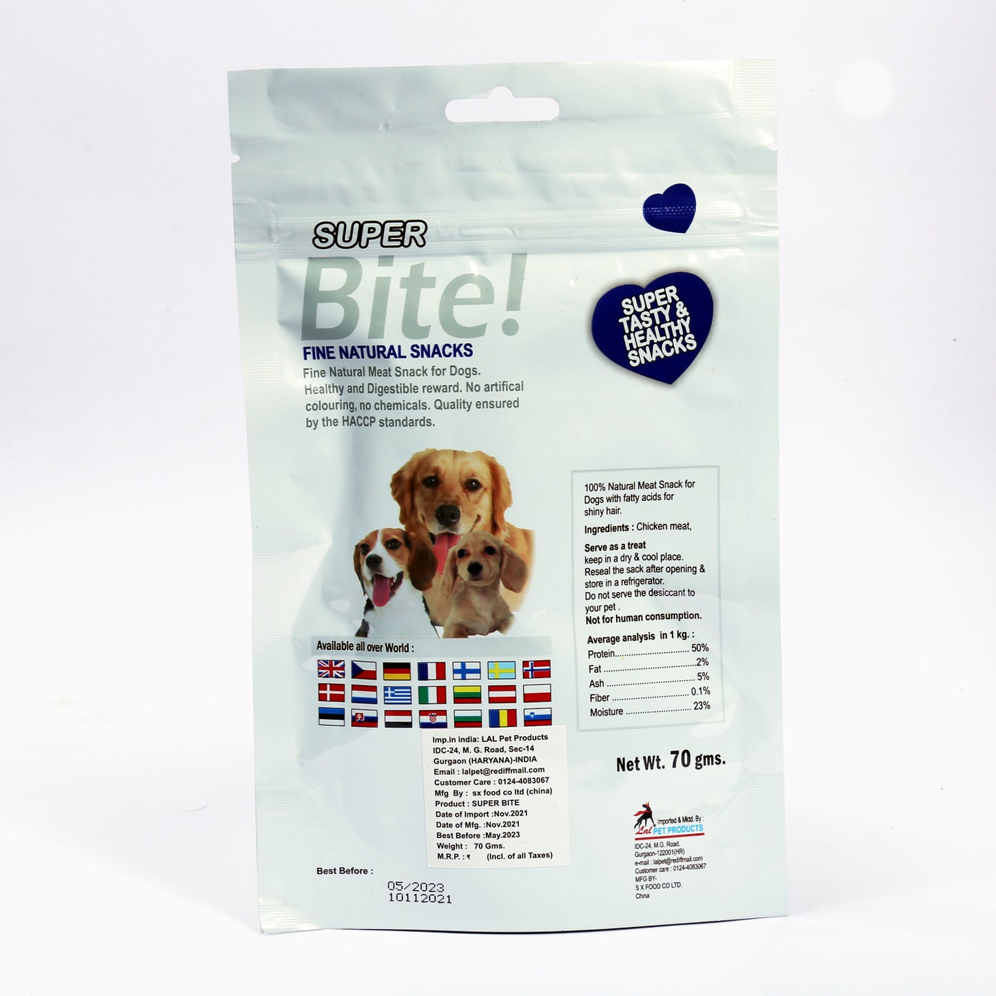 Super Bite Chicken Sandwich Dog Treat - 70 gms