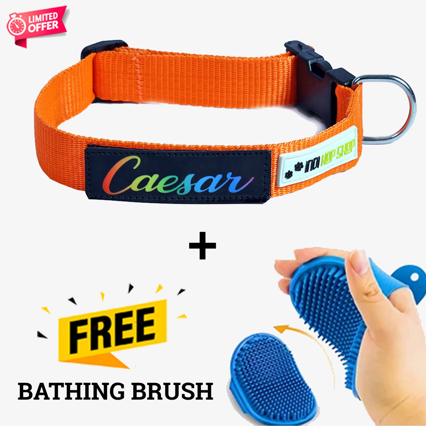IndiHopShop Personalized Dog Collar