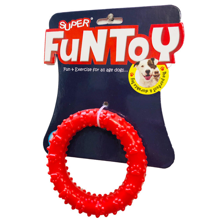 IndiHopShop Rubber Round Ring Chew Toy for Dogs, Puppy Teething Toy freeshipping - Indihopshop