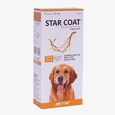 Star Coat Skin and Tonic Supplement || Enriched with Omega and Biotin for Dogs and Cats