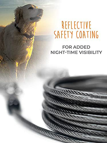 Tie-Out Cable/Leash for Dogs up to 40 Kg, 15 Feet