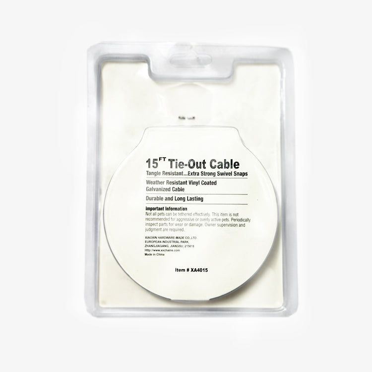 Tie-Out Cable/Leash for Dogs up to 40 Kg, 15 Feet