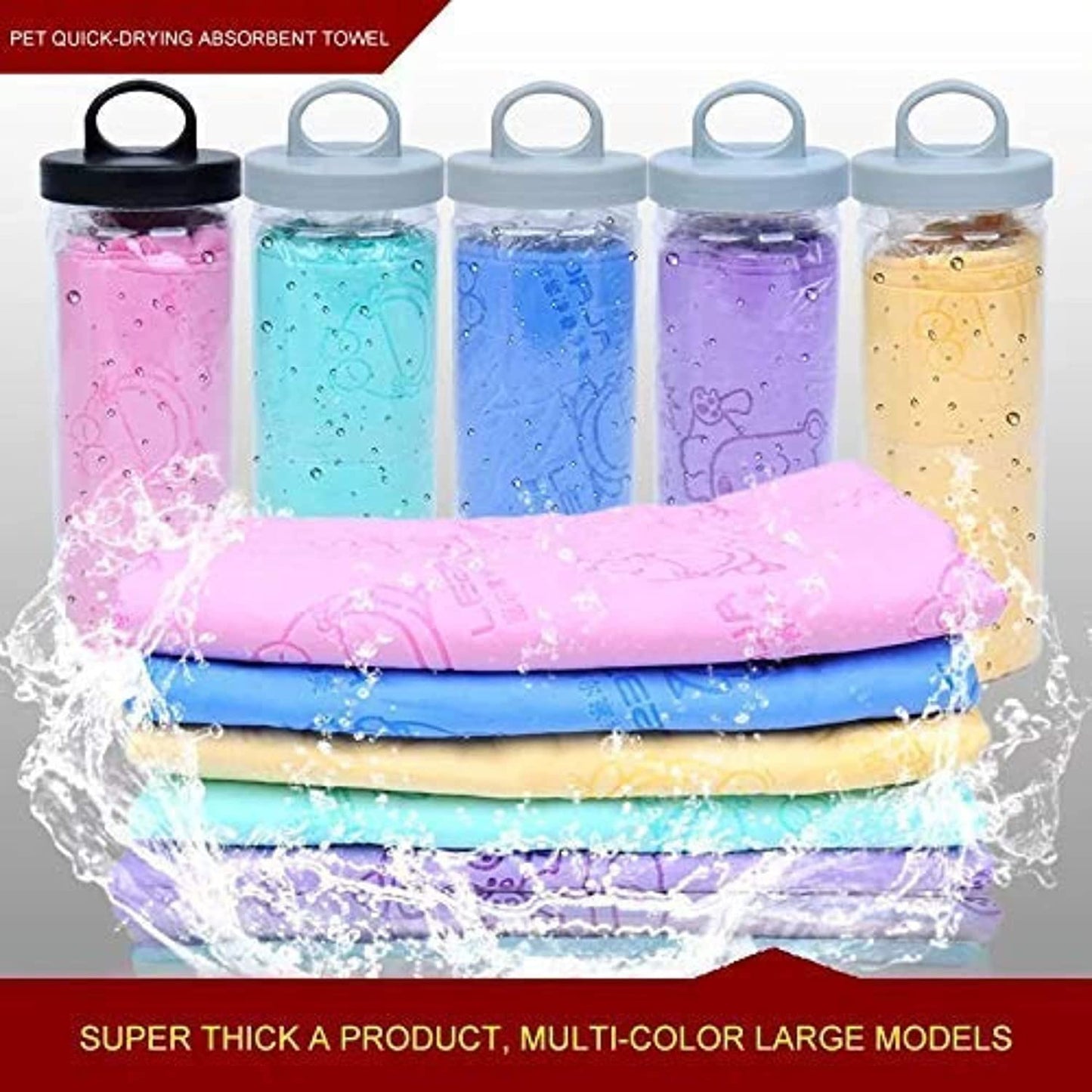 Pet Bath Towel Ultra-Absorbent & Machine Washable Towel For all Pets
