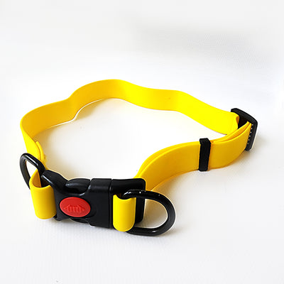 Super Silicon Collar & Leash Set - Yellow - Large