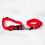 Super Silicon Collar & Leash Set - Red - Large