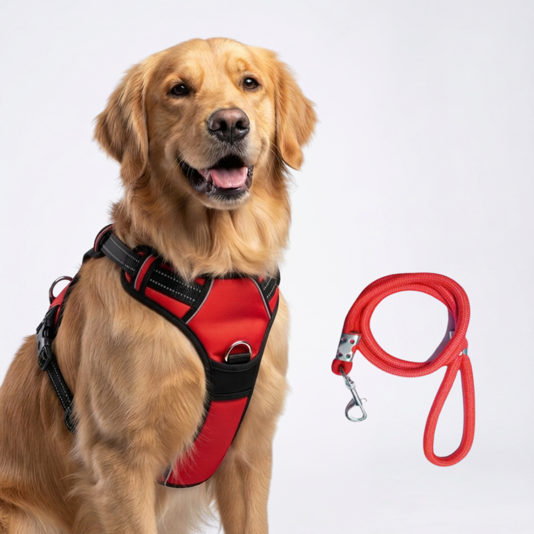 PRO Harness - Red - Reflective | No-Choke | Adjustable