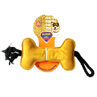 Suade Squeaky Chew BONE Toy for Dogs and Cats