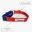 IndiHopShop Martingale Collar - Blue/Red