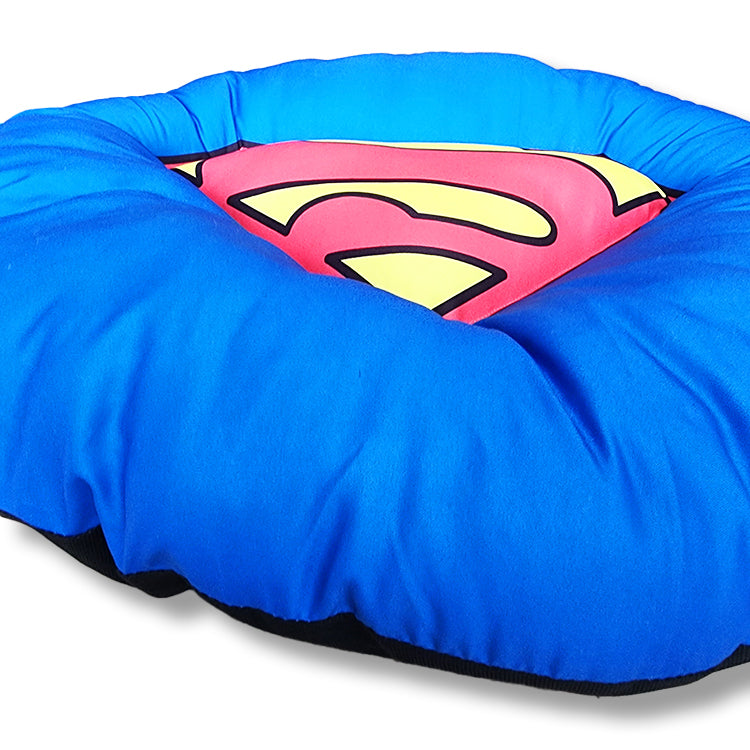 SUPER PET Soft Round Pet Bed - SUPERMAN