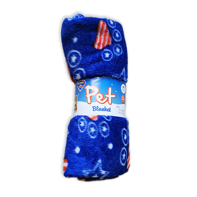 Super Pet Winter FLEECE Dogs & Cats - GRAPHIC BLUE