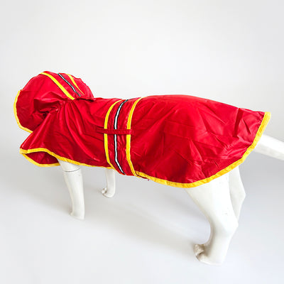 Pet Raincoat Jacket - Red/Yellow