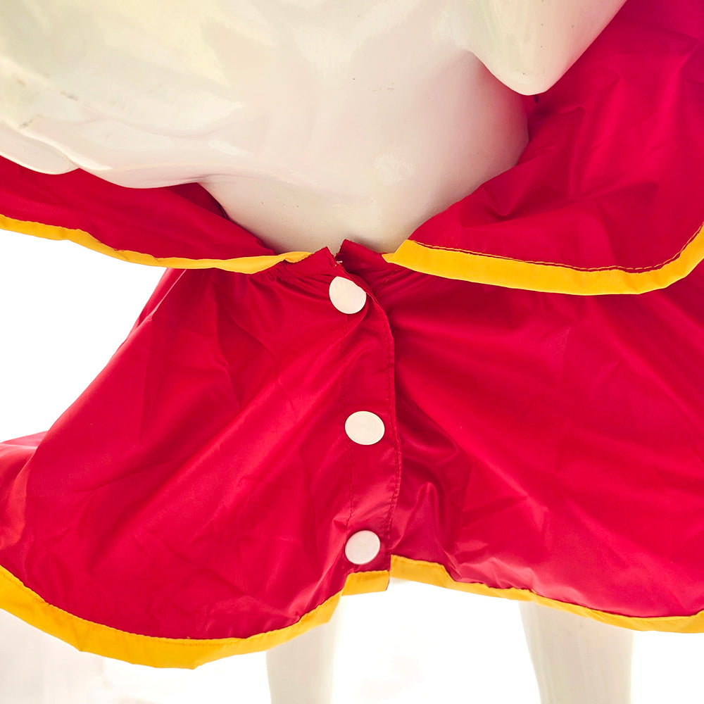 Pet Raincoat Jacket - Red/Yellow