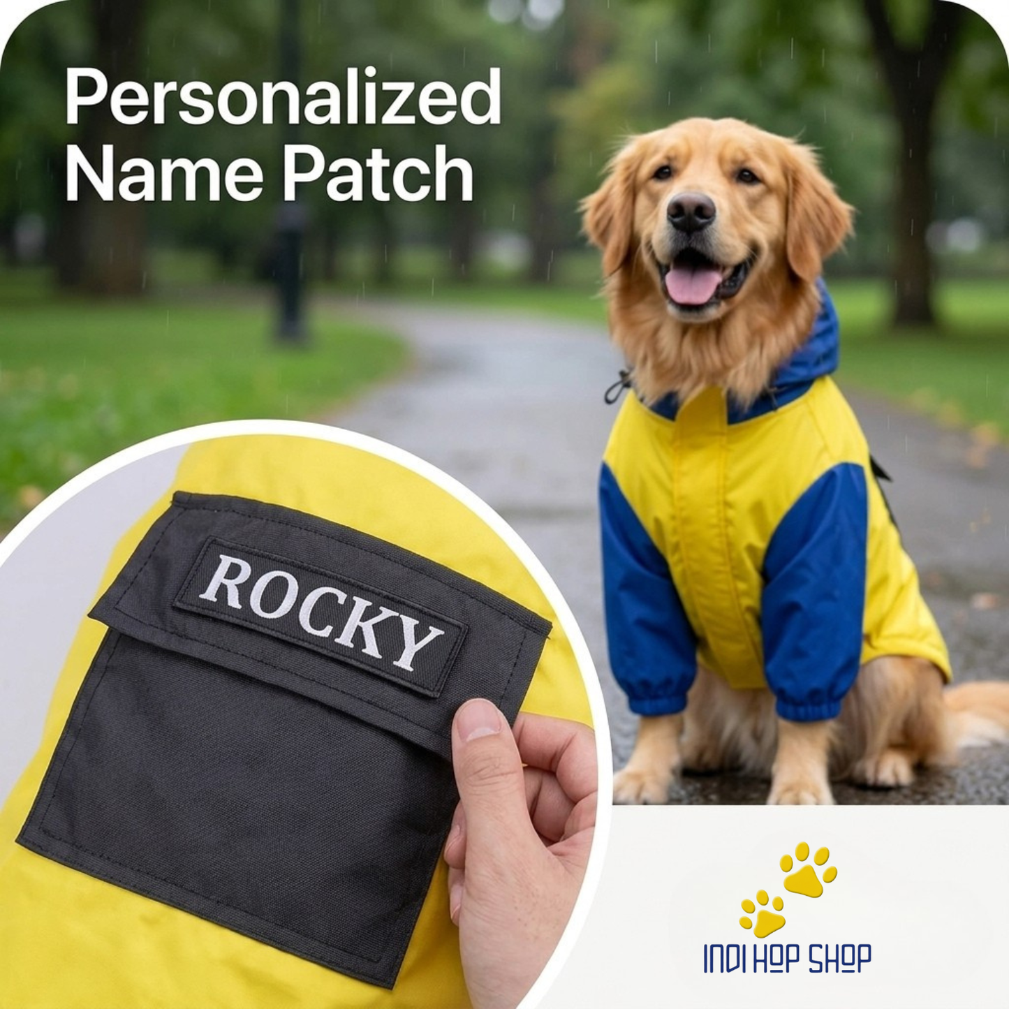 Personalized Dog Raincoat Jacket